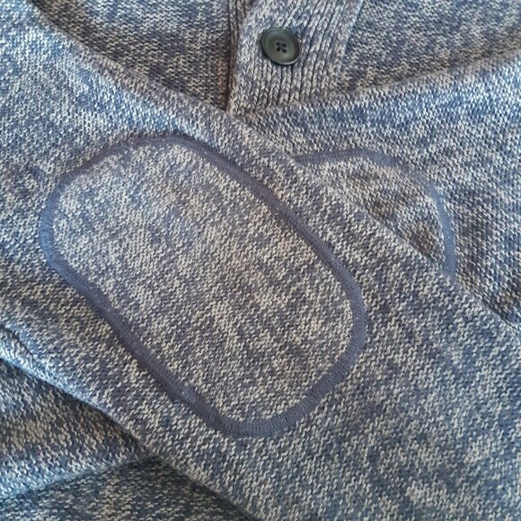 Kenneth Cole Unlisted SZ M Mock Neck 4 Button Pullover Blue Men's Cotton Sweater - Picture 8 of 15